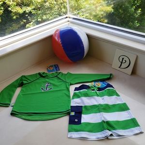 Boys Swimwear Size: 18 Months Shirt & Shorts Nautical Theme Set NWT